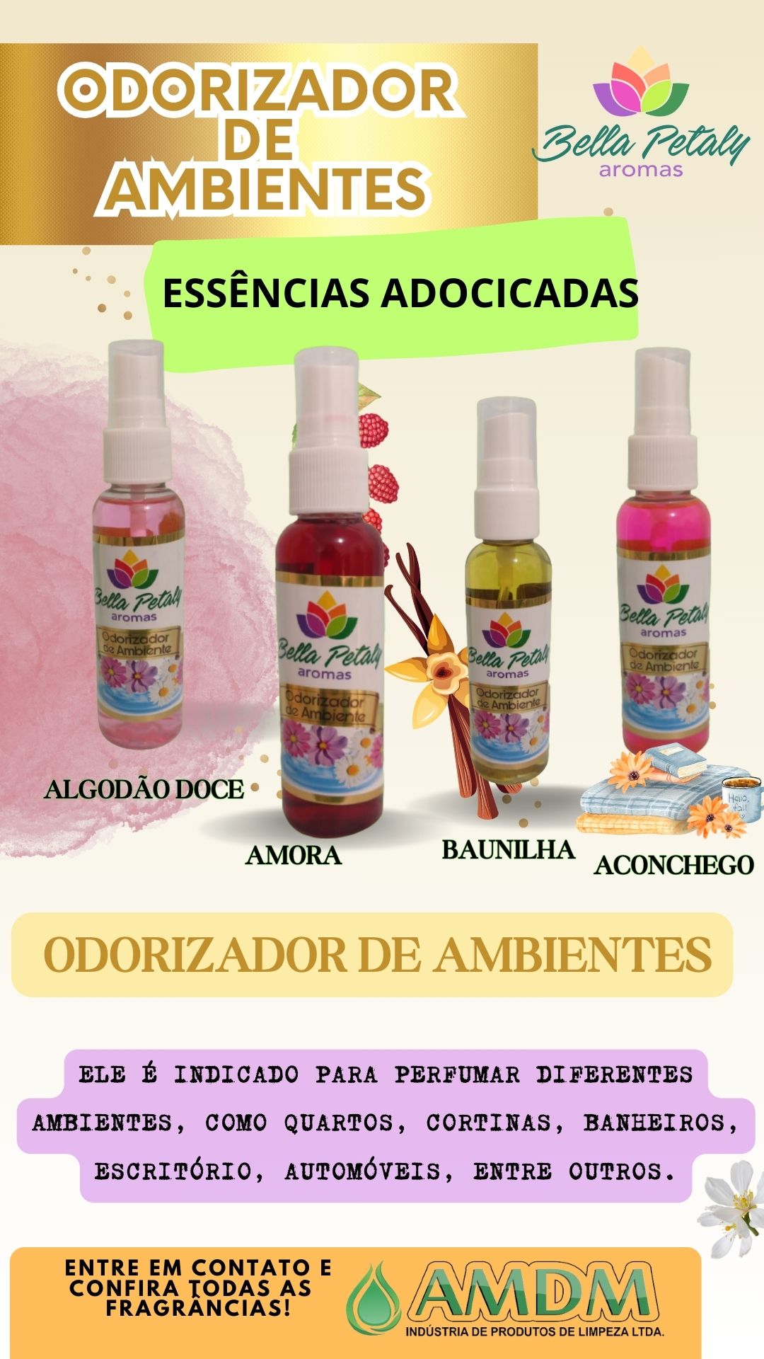 Odorizador de Ambiente Lírio Bella Petaly...